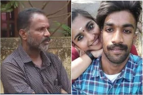ജയരാജന്, ഷാരോണും ഗ്രീഷ്മയും/ ടി വി ദൃശ്യം