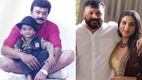 ജയറാമും കാളിദാസും കുട്ടിക്കാല ചിത്രം, ജയറാം മാളവികയ്ക്കൊപ്പം/ ഇൻസ്റ്റഗ്രാം