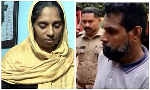 കൊല്ലപ്പെട്ട സൗജിത്തും അറസ്റ്റിലായ കാമുകന് ബഷീറും / ടെലിവിഷന് ചിത്രം