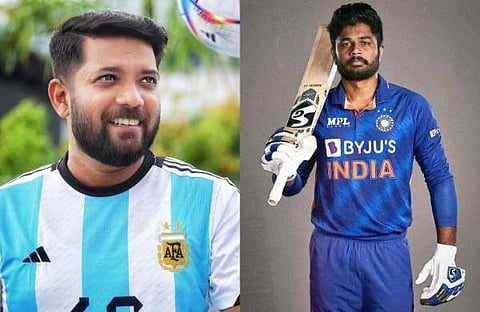 ഷാഫി പറമ്പിന്, സഞ്ജു സാംസണ്/ ഫെയ്സ്ബുക്ക്