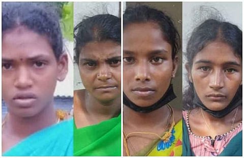 അറസ്റ്റിലായ സ്ത്രീകള്