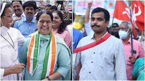 ഉമ തോമസും ജോ ജോസഫും പ്രചാരണത്തില്