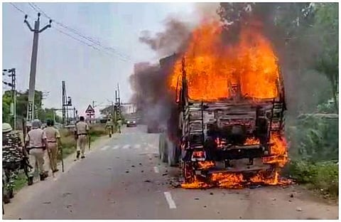 ബിഹാറിലെ അഗ്നിപഥ് വിരുദ്ധ പ്രതിഷേധം/ പിടിഐ