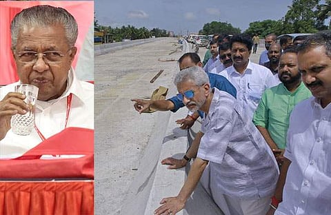 പിണറായി വിജയന്, എസ് ജയശങ്കര് കഴക്കൂട്ടം ഫ്ളൈ ഓവറില്