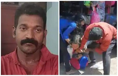 അറസ്റ്റിലായ ശ്രീനാഥ്, സുമയെ മര്ദിക്കുന്നതിന്റെ ദൃശ്യം