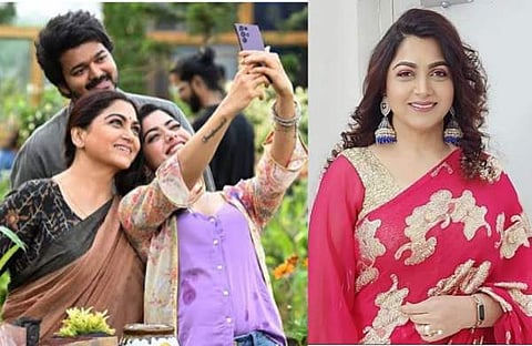 വിജയ്ക്കും രശ്മികയ്ക്കുമൊപ്പം ഖുശ്ബു, ഖുശ്ബു/ ചിത്രം; ഇൻസ്റ്റഗ്രാം