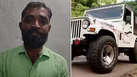 പോക്സോ ബഷീര്, പെട്രോള് ബോബ് എറിഞ്ഞ ജീപ്പ്