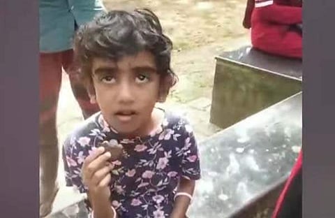 കുട്ടിയെ ആശ്രാമം മൈതാനത്തു നിന്നും കണ്ടെത്തിയപ്പോള്/ ടിവി ദൃശ്യം