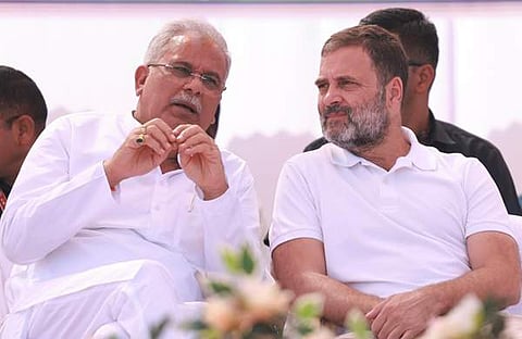 ഭൂപേഷ് ബാഗേലും രാഹുൽ ഗാന്ധിയും/ ഫെയ്സ്ബുക്ക്