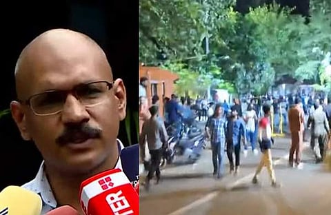 കമ്മീഷണർ നാഗരാജു, മാനവീയം സംഘർഷം/ ടിവി ദൃശ്യം