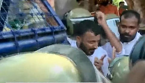 യൂത്ത് കോണ്ഗ്രസ് സെക്രട്ടേറിയറ്റ് മാര്ച്ചിന് നേരെയുള്ള പ്രതിഷേധം