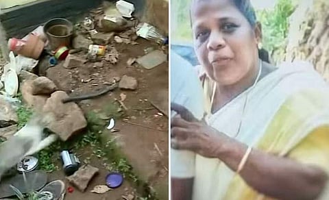 ക്വട്ടേഷന് സംഘം തകര്ത്ത വീട്ടുസാധനങ്ങളും കൊല്ലപ്പെട്ട വീട്ടമ്മയും