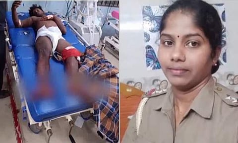 പ്രതിയെ വെടിവെച്ച് വീഴ്ത്തി വനിത എസ്ഐ മീന/ ചിത്രം സ്ക്രീൻഷോട്ട്