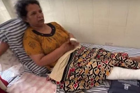 കാലുമാറി ശസ്ത്രക്രിയയ്ക്ക് വിധേയയായ കക്കോടി സ്വദേശിനി സജ്ന/ ടെലിവിഷന് ചിത്രം