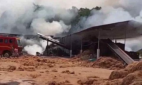 തീപിടിത്തത്തിന്റെ വീഡിയോ ദൃശ്യം