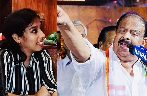 വന്ദന ദാസ്, കെ സുധാകരന്/ഫെയ്സ്ബുക്ക്