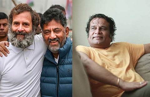 രാഹുൽ ഗാന്ധി ഡി കെ ശിവകുമാറിനൊപ്പം, ഹരീഷ് പേരടി/ ഫെയ്സ്ബുക്ക്