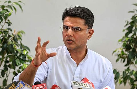സച്ചിൻ പൈലറ്റിന്റെ പ്രസ് മീറ്റ്/ പിടിഐ