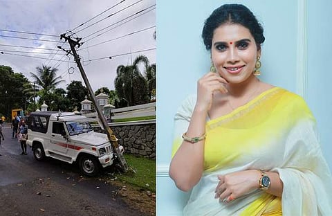 സെറ്റിലുണ്ടായ അപകടം, ഗൗരി നന്ദ/ ഫെയ്സ്ബുക്ക്