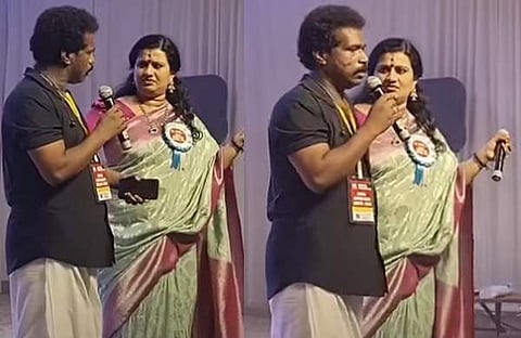 ബിനു അടിമാലി 'മാ' സംഘടന വേദിയിൽ / വിഡിയോ സ്ക്രീൻഷോട്ട്