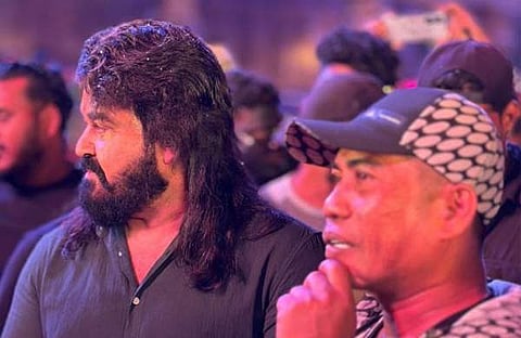 മോഹൻലാൽ വൃഷഭ ലൊക്കേഷനിൽ/ചിത്രം: ട്വിറ്റര്