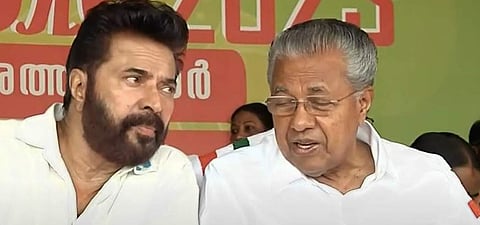 അത്തച്ചമയ ഘോഷയാത്ര ഉദ്ഘാടന വേദിയില് മുഖ്യമന്ത്രി പിണറായി വിജയനും മമ്മൂട്ടിയും/വീഡിയോ സ്ക്രീന്ഷോട്ട്