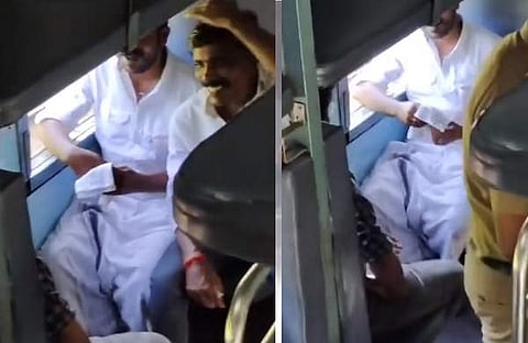കൊടി സുനി ട്രെയിനില് യാത്ര ചെയ്യുന്നതിന്റെ വീഡിയോ ദൃശ്യം