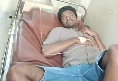 ഭക്ഷ്യ വിഷബാധയേറ്റ് ആശുപത്രിയിലായ യുവാവ്/വീഡിയോ സ്ക്രീന്ഷോട്ട്