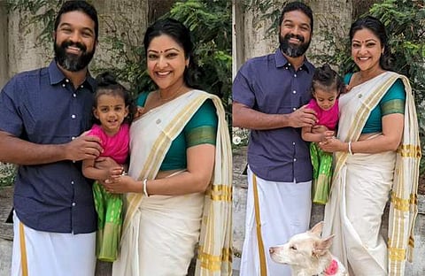 അഭിരാമിയും ഭർത്താവ് രാഹുലും മകൾക്കൊപ്പം/ ഇൻസ്റ്റഗ്രാം
