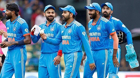 ഓസ്ട്രേലിയക്കെതിരായ വിജയത്തിന് പിന്നാലെ ഇന്ത്യന് ടീം