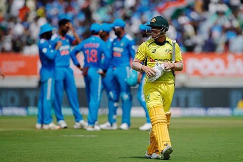 ഡേവിഡ് വാര്ണറെ പുറത്താക്കിയ ഇന്ത്യന് ടീമിന്റെ ആഹ്ലാദം