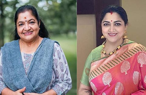 കെ എസ് ചിത്ര, ഖുഷ്ബു സുന്ദര്/ ഫോട്ടോ: ഫെയ്സ്ബുക്ക്