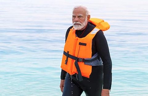 ലക്ഷദ്വീപ് സന്ദര്ശനത്തിനിടെ പ്രധാനമന്ത്രി നരേന്ദ്ര മോദി/ഫോട്ടോ: ഫെയ്സ്ബുക്ക്