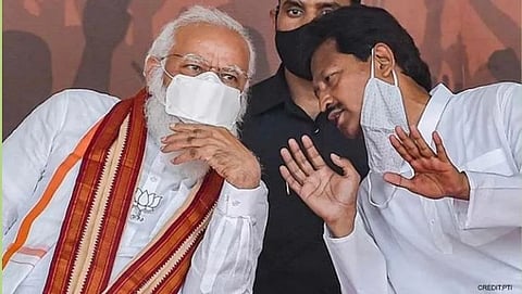 Rajib Banerjee with PM Narendra Modi
