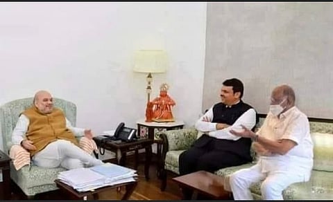 Amit shaha-Devendra Fadnavis Sharad Pawar