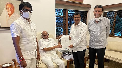 Sharad Pawar and Rajeshwar Chavan