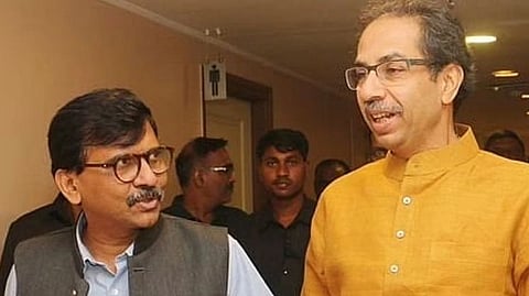 Shivsena leader Sanjay Raut meets chief minister Uddhav Thackeray