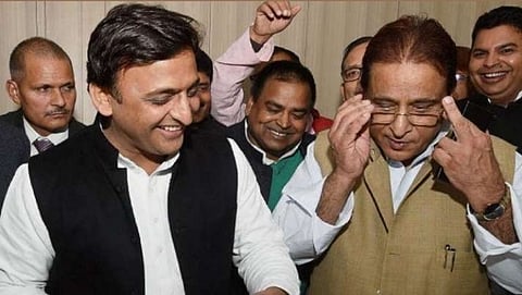 Akhilesh Yadav and Azam Khan