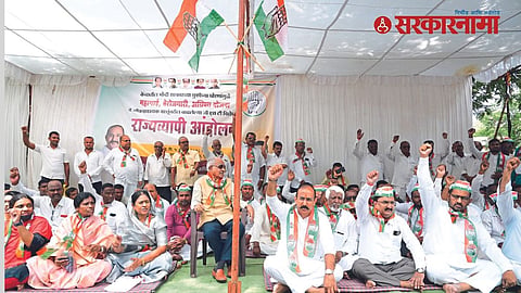 MLA Kunal patil with congress workers