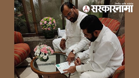 MLA Kishor Jorgewar and Eknath Shinde