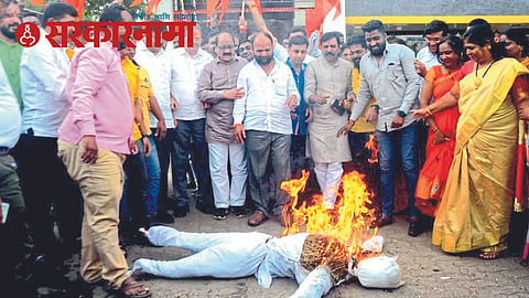 Shivsena agitaion In Nashik