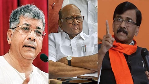 Prakash Ambedkar, Sharad Pawar, Sanjay Raut