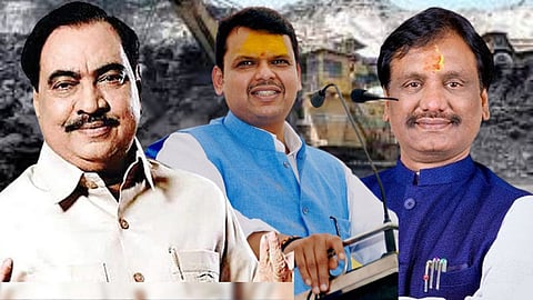 Eknath Khadse, Devendra Fadanvis and Ambadas Danve