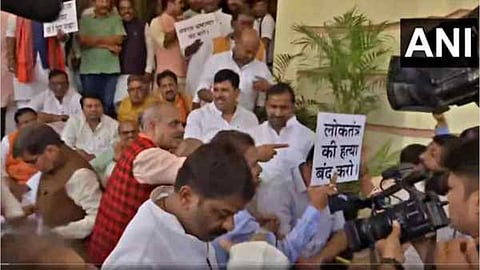 Bihar Assembly Ruckus bjp rjd ladoo lalu rabri misa bail