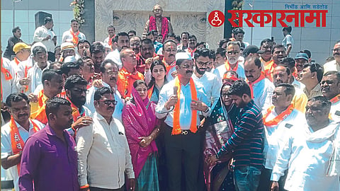 Kishor Patil with Supporters