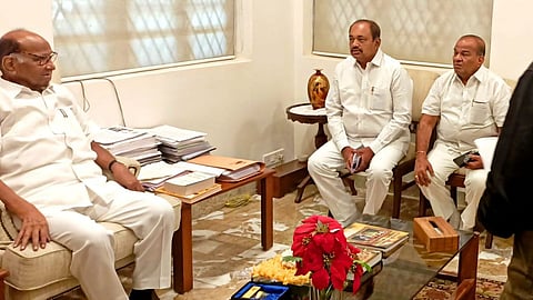 Solapur NCP Leader Meet Sharad Pawar