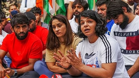 Wrestler Protest