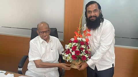 Sharad Pawar and Baban Gitte