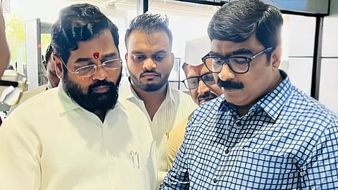 Vinod Patil with Eknath Shinde