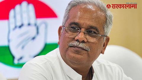 Congress workers raise slogans during a Punjab Congress meeting attended by state in-charge Bhupesh Baghel, exposing internal factionalism.